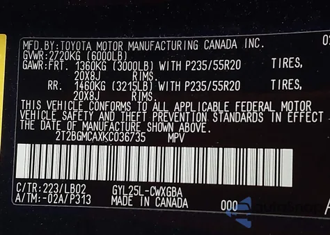 2019 Lexus Rx 450H from USA, damaged, VIN 2T2BGMCAXKC036735